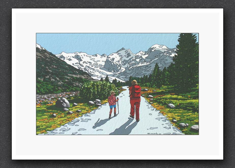 2001-4 La strada nel Morteratsch